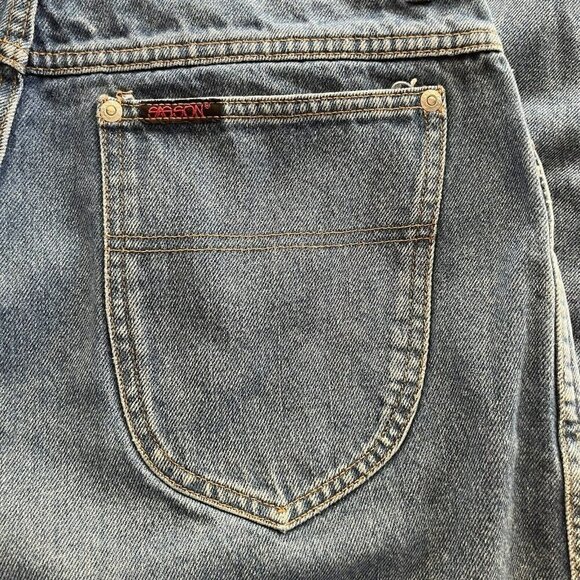 Sasson Vintage Womens Pleat Front High Rise Med Wash 5-Pocket Mom Jeans-30”x30" - Picture 5 of 12